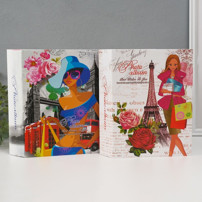 Фотоальбом на 200 фото 10х15 см "Шопинг по Европе" МИКС 23х18х5 см