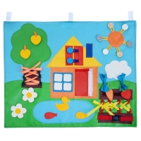 Коврик развивающий тактильный &laquo;Домик&raquo;, 60 &times; 50 см, по методике Монтессори