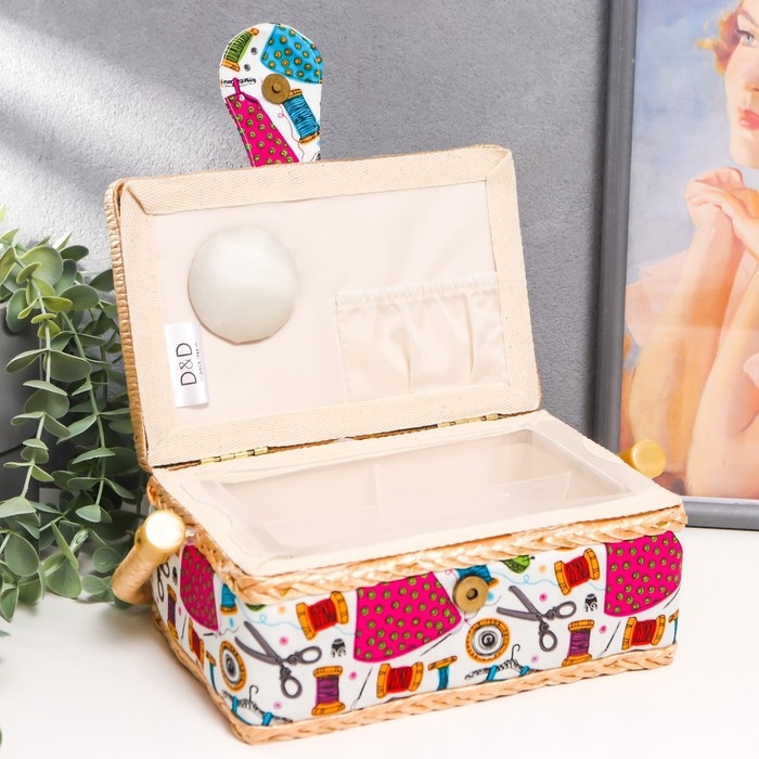 Шкатулка для рукоделия "Рукодельница" 10х13х19,5 см