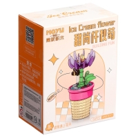 Конструктор Цветы &laquo;Гвоздика в горшочке с пчёлкой&raquo;, 64 детали