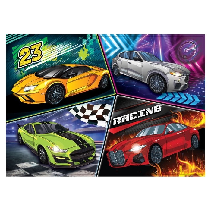 Книга со светящимися наклейками &laquo;Тачки на прокачку&raquo;, 80 наклеек, 4 стр.