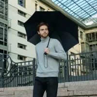 Зонт-трость rainVestment, темно-синий меланж