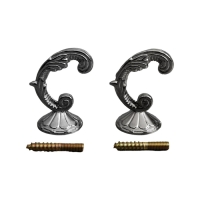 Крючок для штор KS002, однорожковый, цвет хром