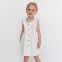 Платье детское на пуговицах KAFTAN, р. 36 (134-140), белый Платье детское на пуговицах KAFTAN, р. 36 (134-140), белый