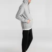 Толстовка с капюшоном унисекс King, серый меланж, размер 4XL