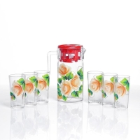 Набор для сока "Розалия", художественная роспись, 6 стаканов, 1250/200 мл, МИКС Набор для сока "Розалия", художественная роспись, 6 стаканов, 1250/200 мл, МИКС