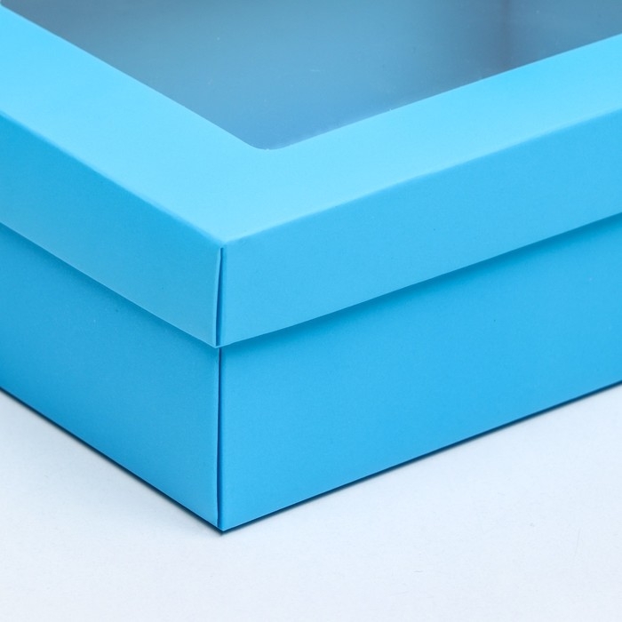 Коробка подарочная складная, упаковка, &laquo;Тиффани&raquo;, с окном 21 х 15 х 7 см