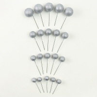 Набор топперов &laquo;Бусины&raquo;, набор 20 шт., цвет серебро