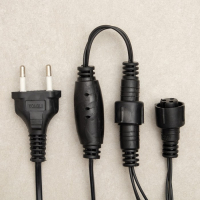 Гирлянда &laquo;Сеть&raquo; 2 &times; 1.5 м, IP44, УМС, тёмная нить, 192 LED, свечение синее, 220 В