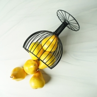 Фруктовница Доляна &laquo;Эстетика&raquo;, 18&times;18&times;23 см, чёрный