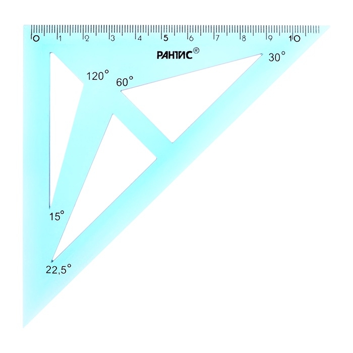 Набор чертёжный Набор чертёжный "РАНТИС", малый (линейка 15 см, транспортир 10 см, треугольник-трафарет)