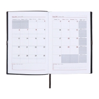 Ежедневник датированный 2025 года, А5, 176 листов ESCALADA, мягкая обложка из искусственной кожи, блинтовое тиснение, ляссе, блок 70 г/м2, чёрный