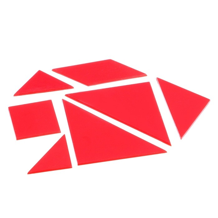 Головоломка &laquo;Танграм&raquo;, 5 карточек с 10 схемами, по методике Монтессори, 3-6 лет