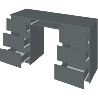 Стол письменный Мадера, 1360х500х770, Графит