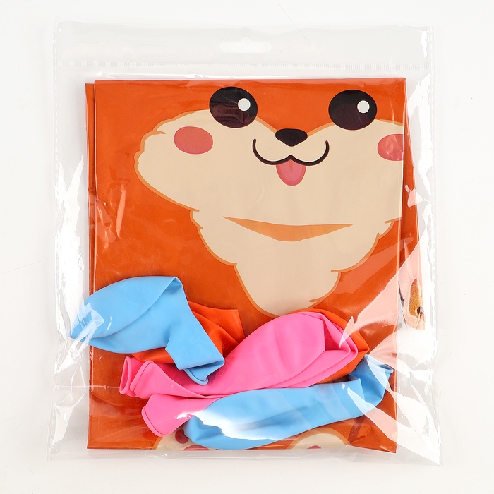 Набор воздушных шаров Набор воздушных шаров "Сиба-ину", фольга, латекс, 9 шт.