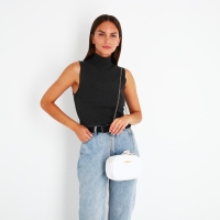 Сумка кросс-боди на молнии, цвет белый