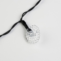 Гирлянда «Нить» 4.5 м с насадками «Сердца», IP44, тёмная нить, 30 LED, свечение белое, 2 режима, солнечная батарея Гирлянда «Нить» 4.5 м с насадками «Сердца», IP44, тёмная нить, 30 LED, свечение белое, 2 режима, солнечная батарея