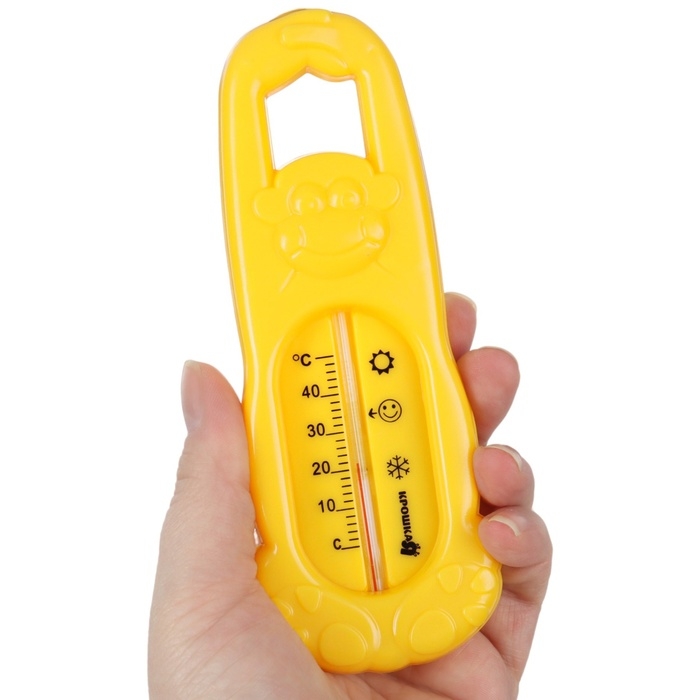 Термометр для ванной &laquo;Обезьянка&raquo;, цвет МИКС желтый/зеленый