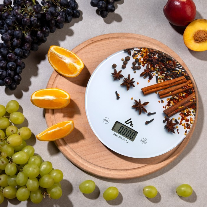 Весы кухонные Luazon LVK-701 Весы кухонные Luazon LVK-701 "Корица", электронные, до 7 кг