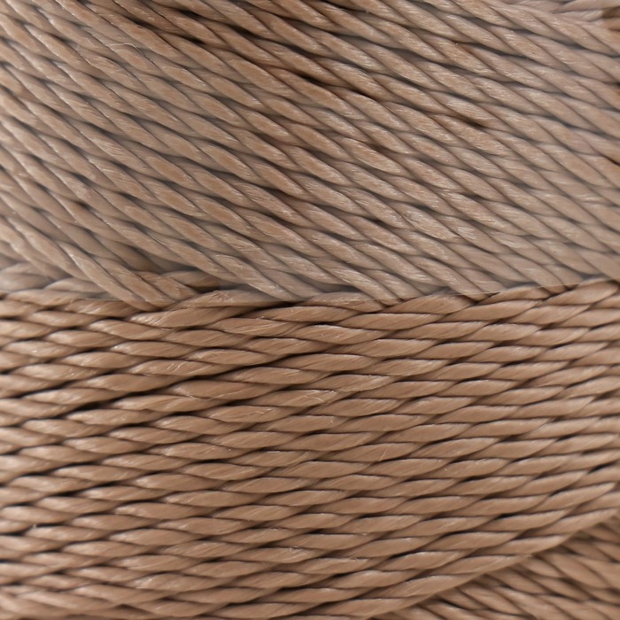 Нить кручёная 3-х прядная полипропиленовая, d=1,1 мм 200 м (набор 2 шт. беж,кофе)