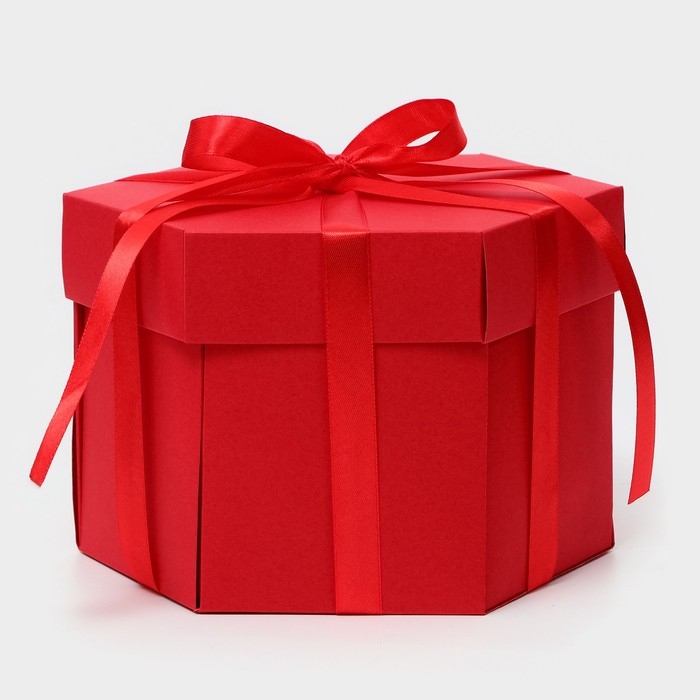 Коробка-сюрприз раскладушка, Красная Коробка-сюрприз раскладушка, Красная