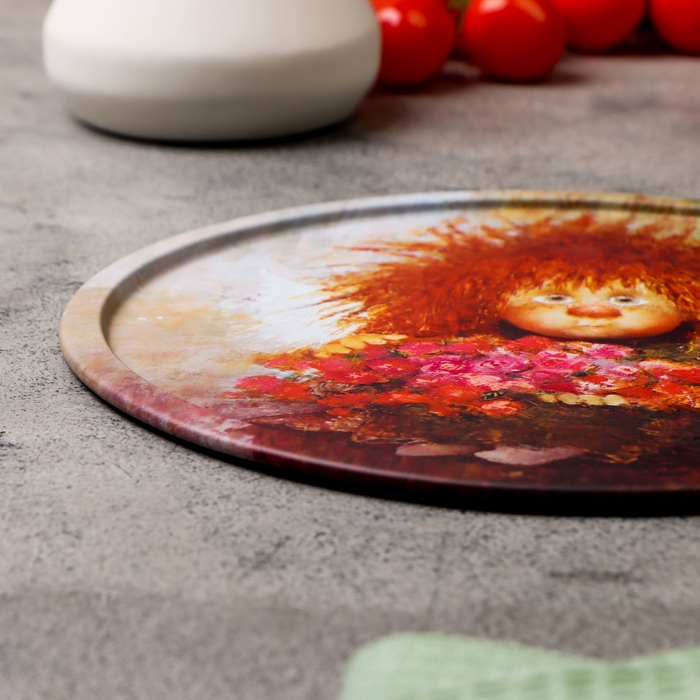 Поднос "Как хороши были розы", 20 х 0,4 х 0,32 см, металл