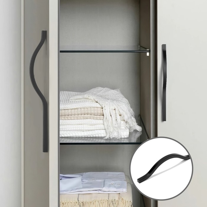 Ручка-скоба CAPPIO RSC040, м/о 256 мм, цвет черный Ручка-скоба CAPPIO RSC040, м/о 256 мм, цвет черный