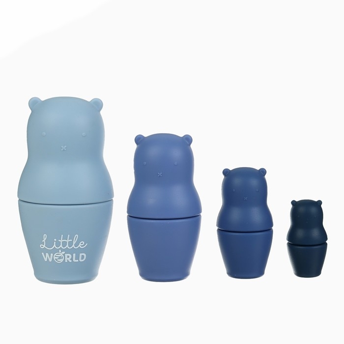 Развивающая игрушка &laquo;Мишка-матрешка&raquo;, пищевой силикон, Mum&Baby