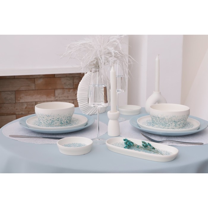 Салатник фарфоровый Magistro &laquo;Лунный океан&raquo;, 600 мл, d=14 см