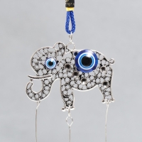 Музыка ветра металл "Слоник" от сглаза с кисточкой 2 колокольчика 24 см Музыка ветра металл "Слоник" от сглаза с кисточкой 2 колокольчика 24 см