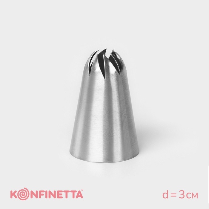 Насадка кондитерская KONFINETTA «Закрытая роза», d=3 см, выход 0,9 см, нержавеющая сталь Насадка кондитерская KONFINETTA «Закрытая роза», d=3 см, выход 0,9 см, нержавеющая сталь