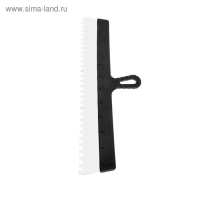 Шпатель зубчатый ЛОМ, 600 мм, зуб 10 мм, нержавеющая сталь Шпатель зубчатый ЛОМ, 600 мм, зуб 10 мм, нержавеющая сталь