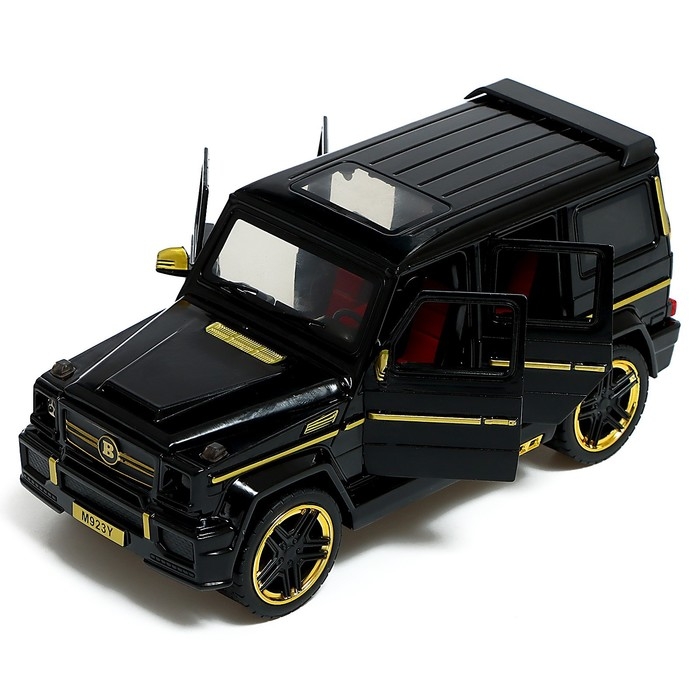 Машина металлическая, инерционная, 1:24, открываются двери, капот, багажник, цвет чёрный Машина металлическая, инерционная, 1:24, открываются двери, капот, багажник, цвет чёрный