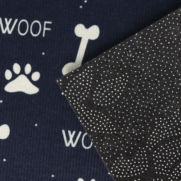 Коврик влаговпитывающий придверный Доляна &laquo;Корги&raquo;, без окантовки, 39&times;59 см, цвет чёрный