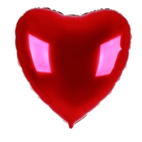 Воздушный шар фольгированный 31" &laquo;Сердце&raquo;, фуксия, с подложкой