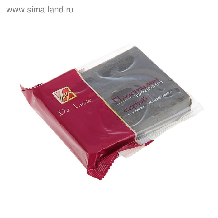 Пластилин скульптурный серый, 300 г Пластилин скульптурный серый, 300 г "Луч" De Luxe