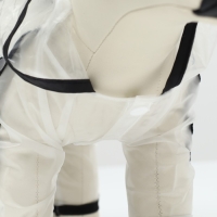 Дождевик-комбинезон для собак, р-р 4ХL (ДС 50, ОГ 76,5, ОШ 56 см, вес 26-40 кг), прозрачный