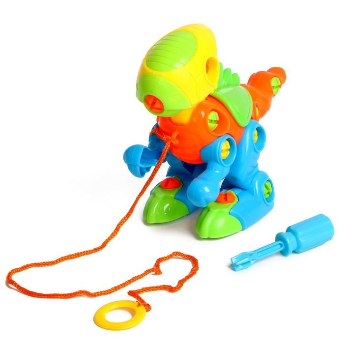 Конструктор для малышей &laquo;Динозаврик&raquo;, с отвёрткой, 38 деталей