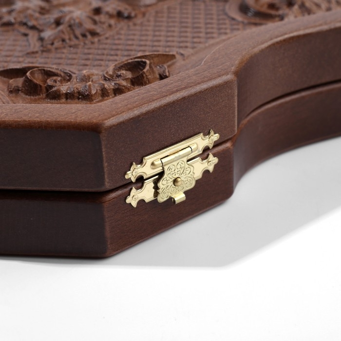 Нарды деревянные большие, резные, настольная игра Нарды деревянные большие, резные, настольная игра "Герб", бук, патина, 60 х 60 см