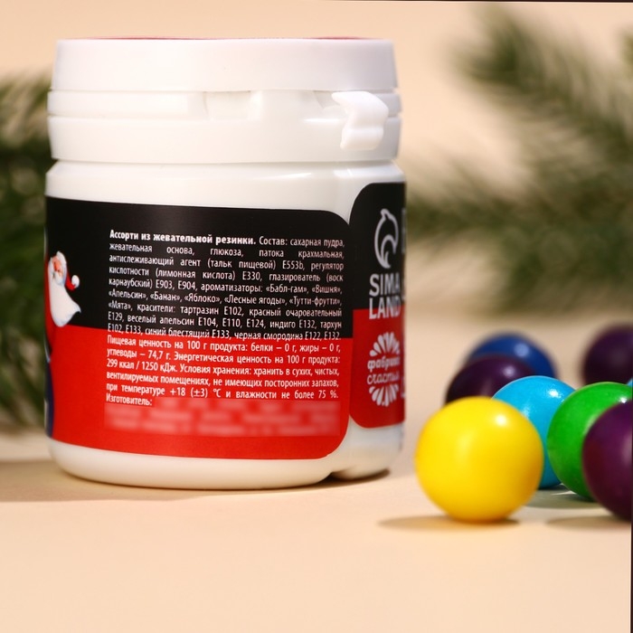 Новый год! Жевательная резинка &laquo;Новый год: Антипохмельная жвачка&raquo; в банке, 40 г. (18+)