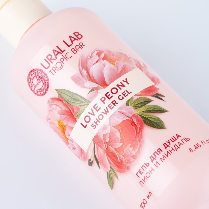 Гель для душа, питание и ароматерапия, 300 мл, аромат пиона и миндаля, TROPIC BAR by URAL LAB Гель для душа, питание и ароматерапия, 300 мл, аромат пиона и миндаля, TROPIC BAR by URAL LAB