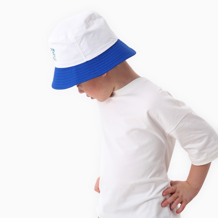 Панама детская для мальчика &laquo;Монстрики&raquo;, цвет белый, р-р 54