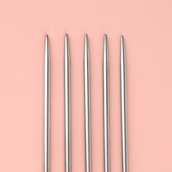 Спицы для вязания, чулочные, d = 4 мм, 25 см, 5 шт Спицы для вязания, чулочные, d = 4 мм, 25 см, 5 шт