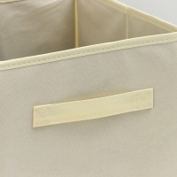 Короб для хранения, 28&times;28&times;28 см, набор 3 шт, цвет молочный