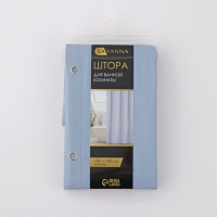 Штора для ванны SAVANNA &laquo;Классик&raquo;, с люверсами, 180&times;180 см, EVA, цвет голубой