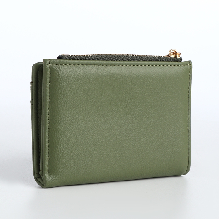 Кошелёк женский на кнопке, цвет зелёный Кошелёк женский на кнопке, цвет зелёный