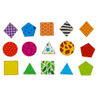 Деревянные карточки &laquo;Фигуры&raquo; набор 15 карточек: 5,5 х 8,3 см