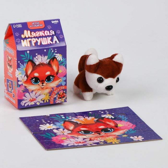 Пазлы с мягкой игрушкой &laquo;Лиса&raquo;
