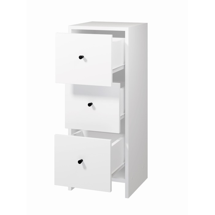 Комод 3Я-300, 300х300х776, Квадро/Белый