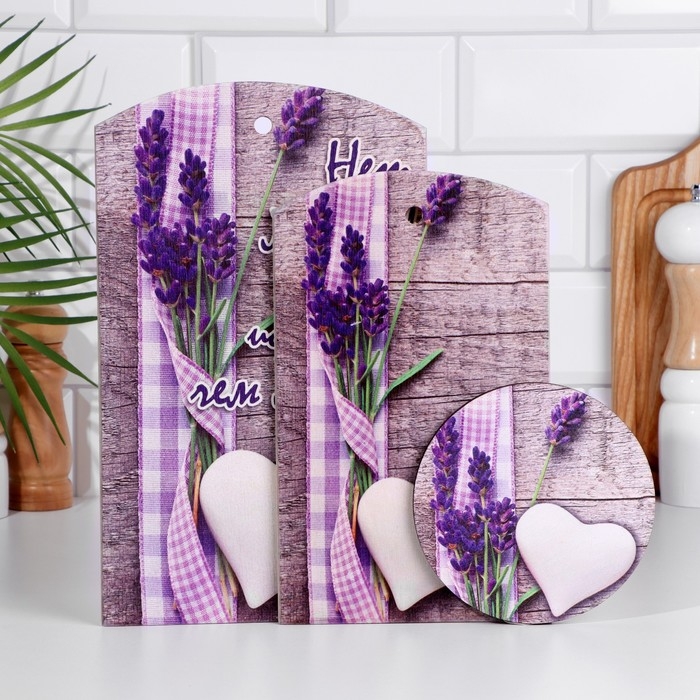 Набор из 2-х разделочных досок.+ подставка Набор из 2-х разделочных досок.+ подставка "№2" 15х25 см, 18х30 см, 12х12 см